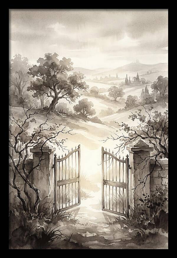 Garden Gate Opening To Paradise