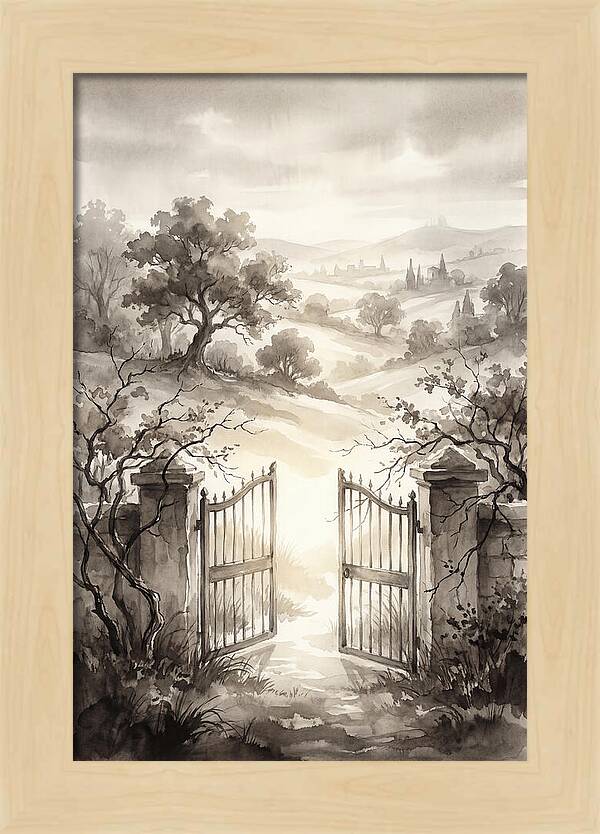 Garden Gate Opening To Paradise