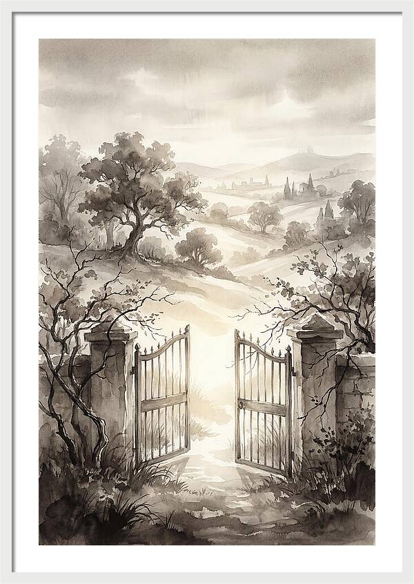 Garden Gate Opening To Paradise
