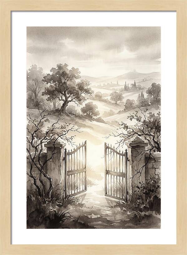 Garden Gate Opening To Paradise