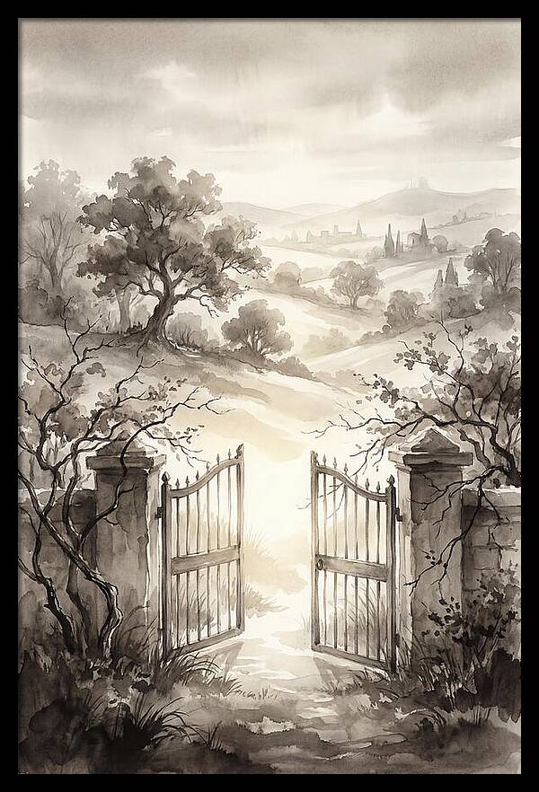 Garden Gate Opening To Paradise