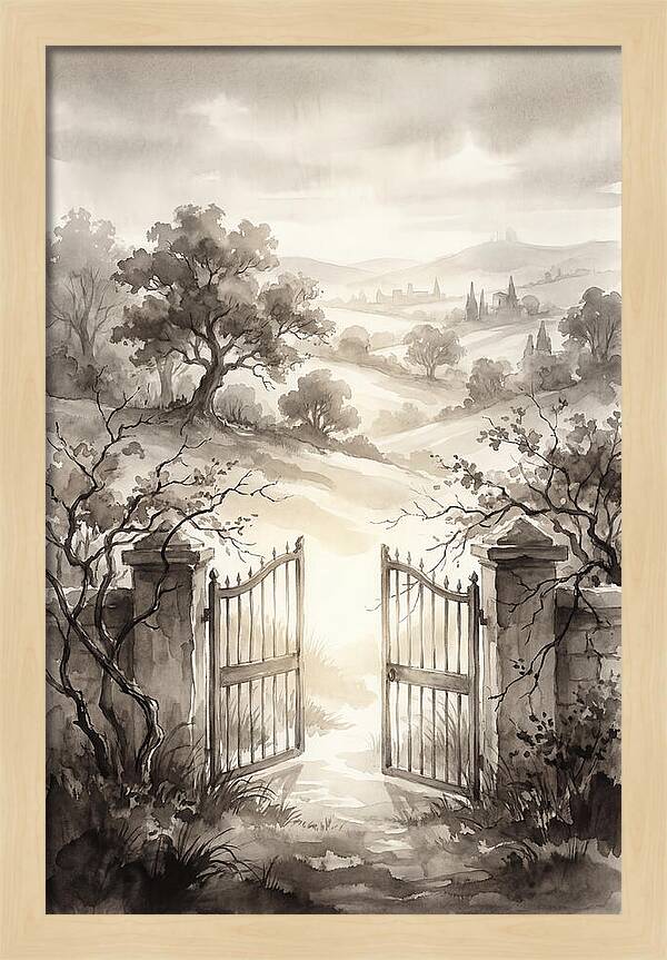 Garden Gate Opening To Paradise