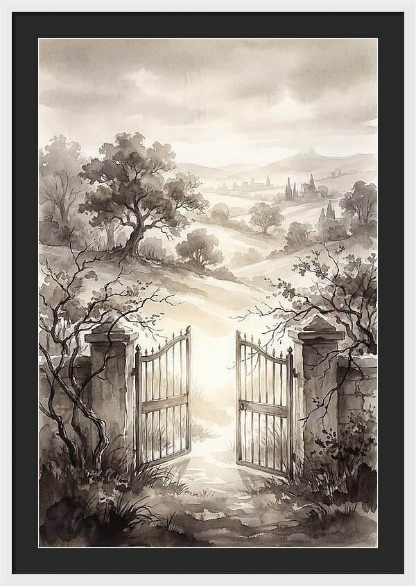 Garden Gate Opening To Paradise