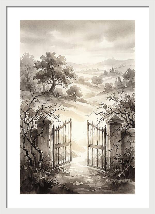 Garden Gate Opening To Paradise