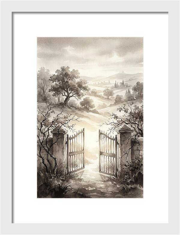 Garden Gate Opening To Paradise