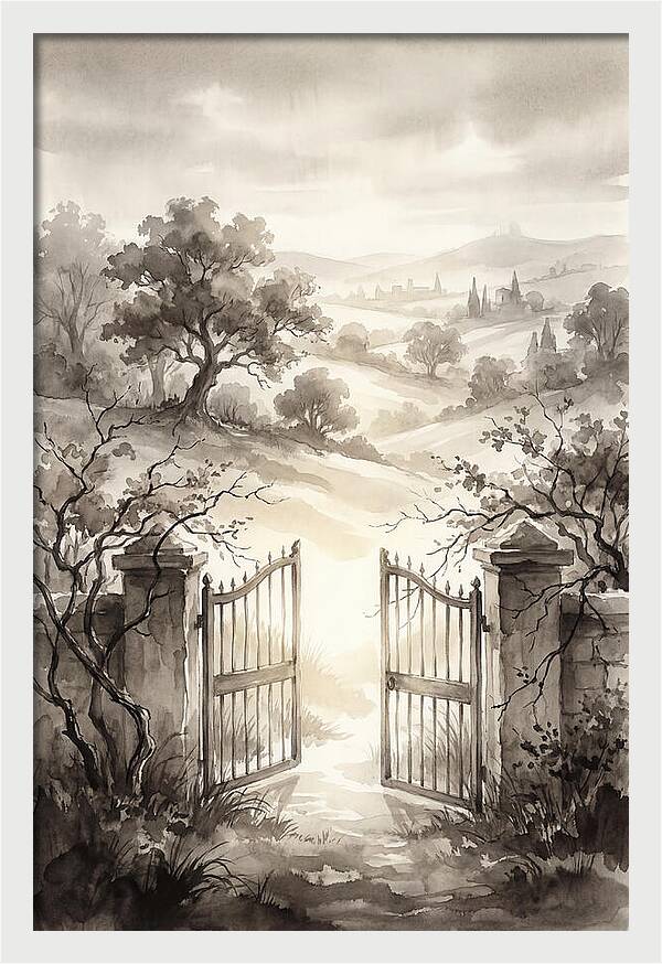 Garden Gate Opening To Paradise