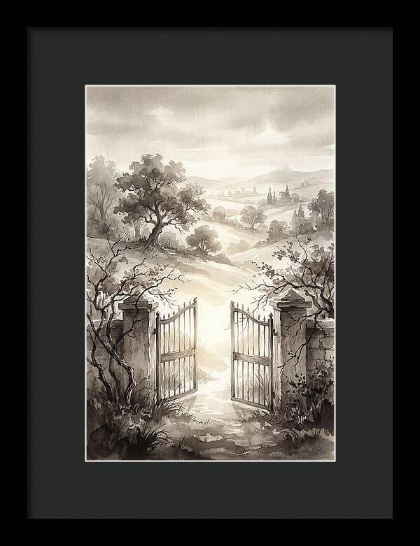 Garden Gate Opening To Paradise