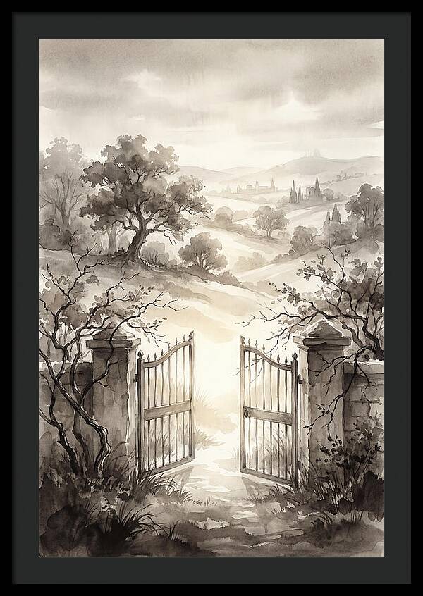 Garden Gate Opening To Paradise