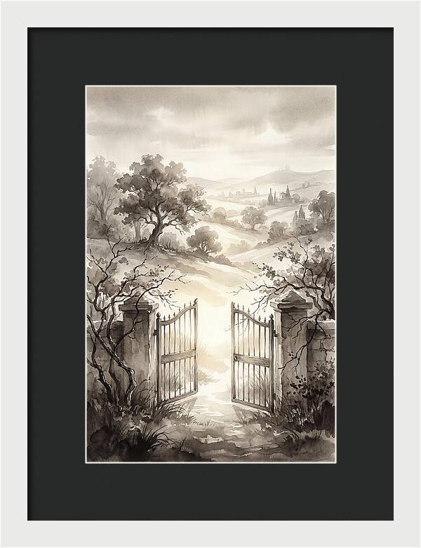 Garden Gate Opening To Paradise