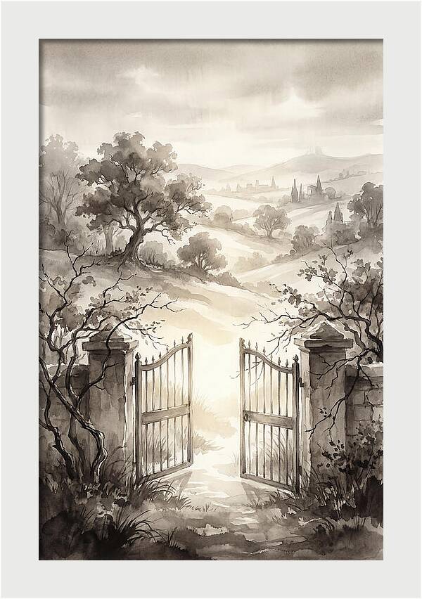 Garden Gate Opening To Paradise