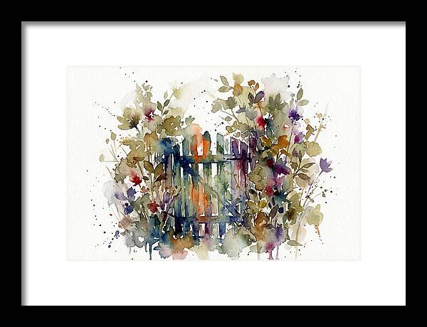 Garden Gate Surrounded By Blooms