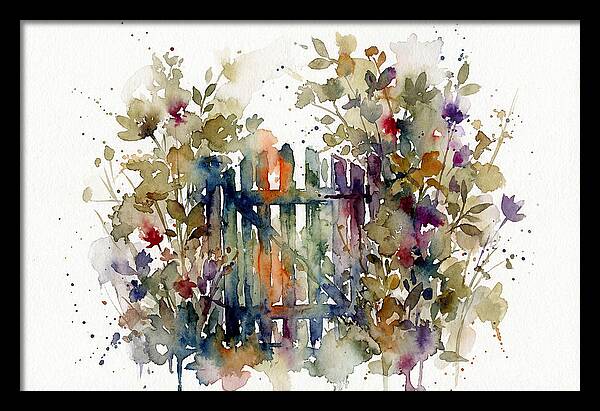 Garden Gate Surrounded By Blooms
