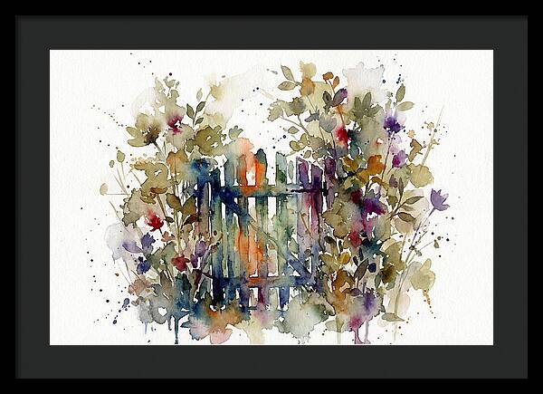 Garden Gate Surrounded By Blooms