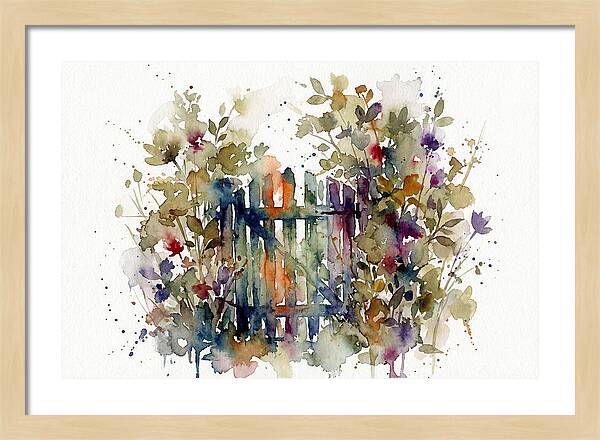 Garden Gate Surrounded By Blooms