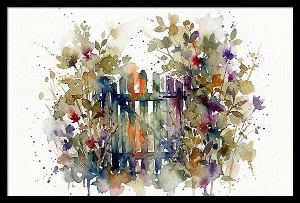 Garden Gate Surrounded By Blooms