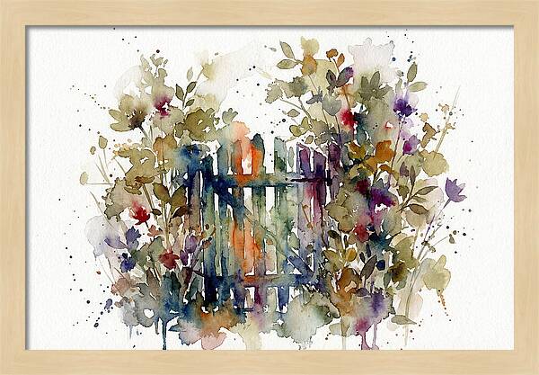 Garden Gate Surrounded By Blooms