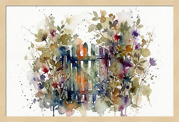 Garden Gate Surrounded By Blooms