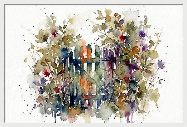 Garden Gate Surrounded By Blooms