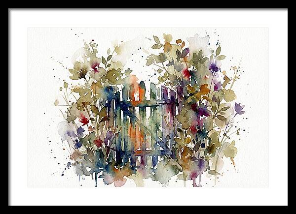 Garden Gate Surrounded By Blooms