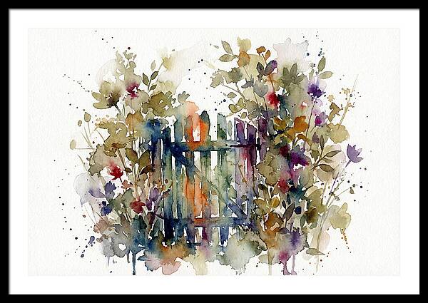 Garden Gate Surrounded By Blooms