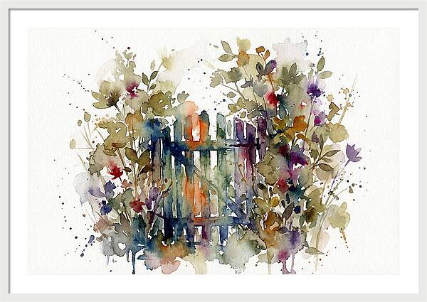 Garden Gate Surrounded By Blooms