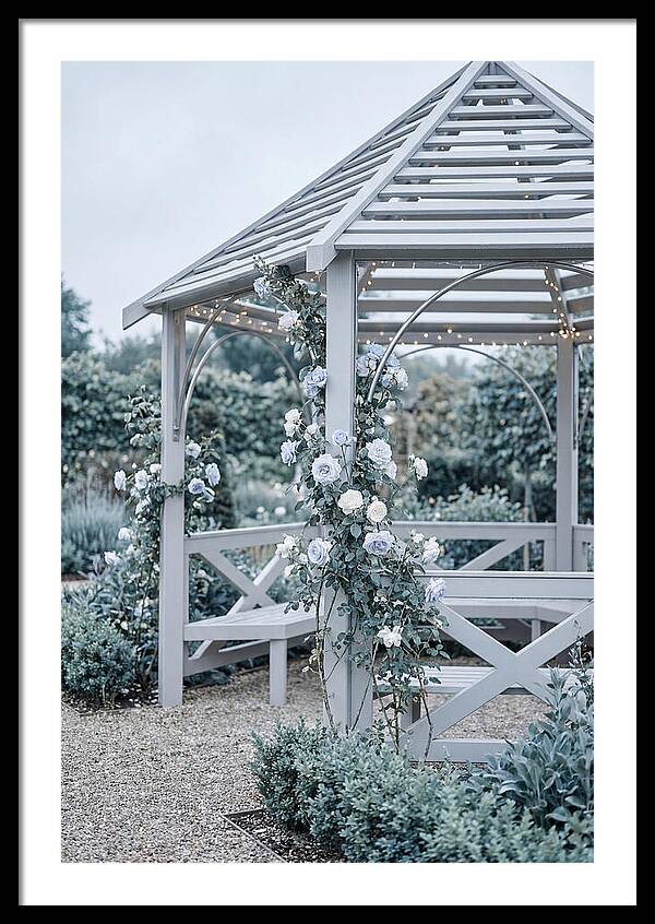 Garden Gazebo Embraced By Roses