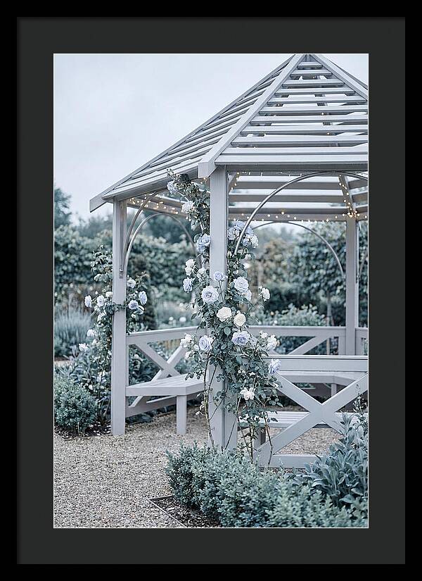 Garden Gazebo Embraced By Roses