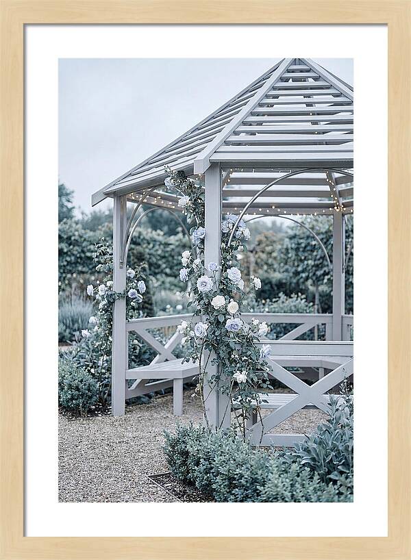 Garden Gazebo Embraced By Roses