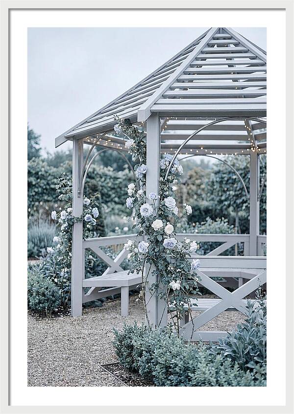 Garden Gazebo Embraced By Roses