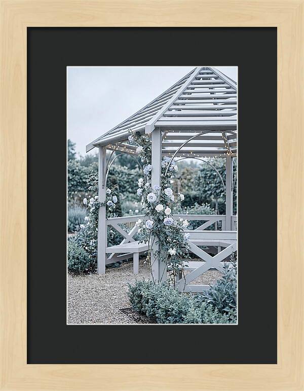 Garden Gazebo Embraced By Roses