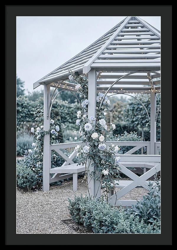 Garden Gazebo Embraced By Roses
