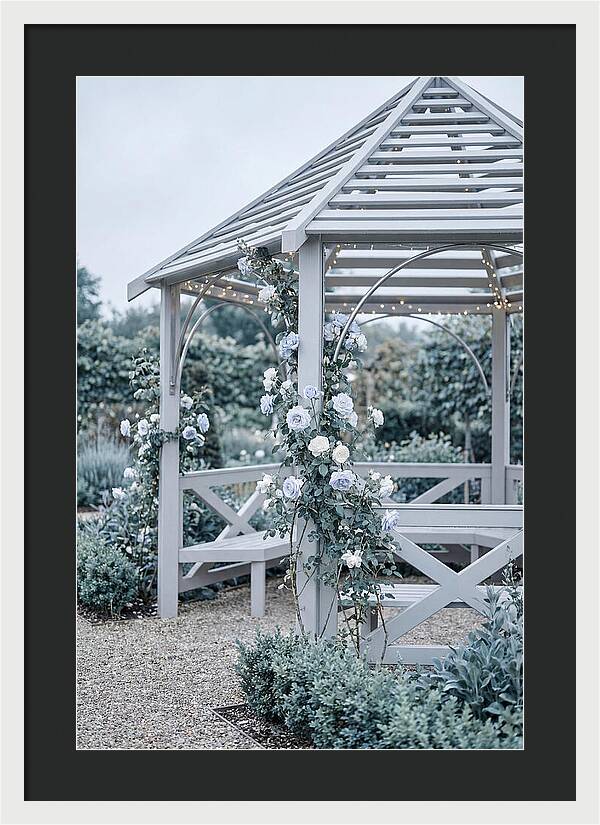 Garden Gazebo Embraced By Roses