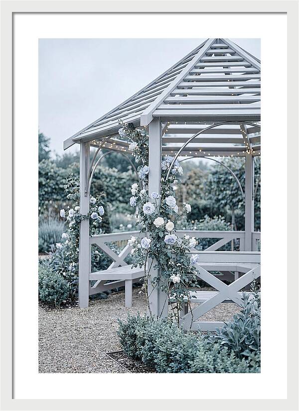 Garden Gazebo Embraced By Roses