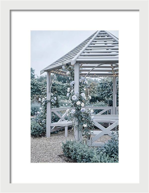 Garden Gazebo Embraced By Roses