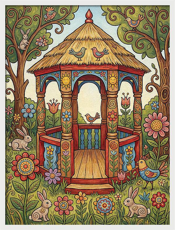 Garden Gazebo In Bloom