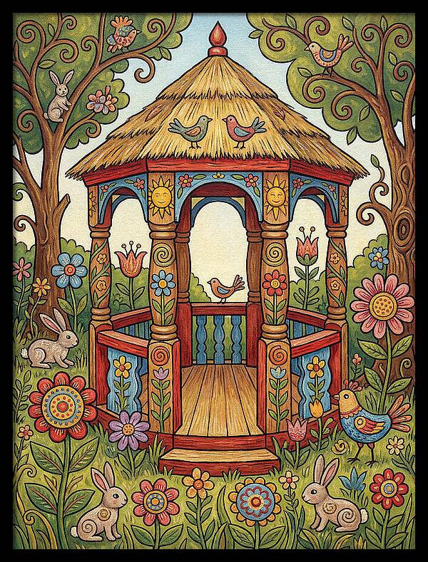 Garden Gazebo In Bloom