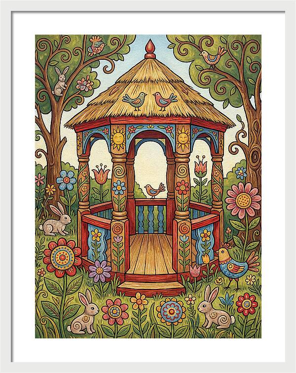 Garden Gazebo In Bloom