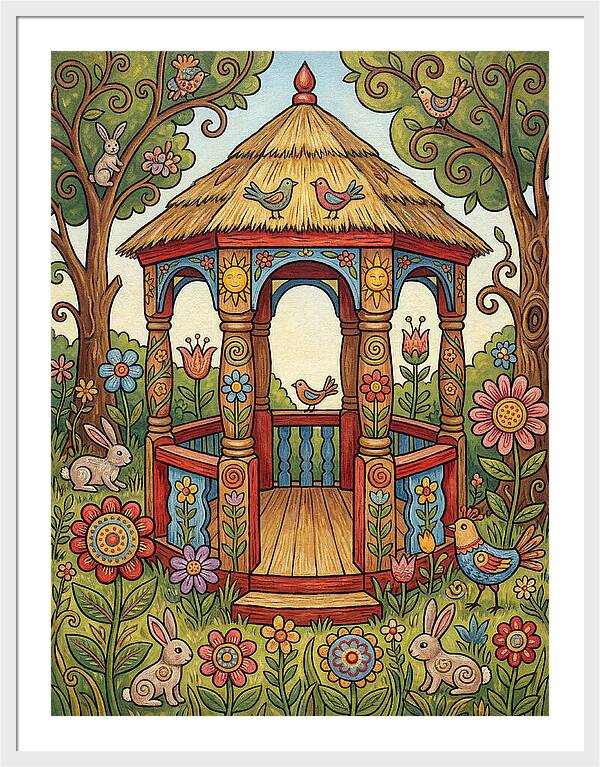 Garden Gazebo In Bloom