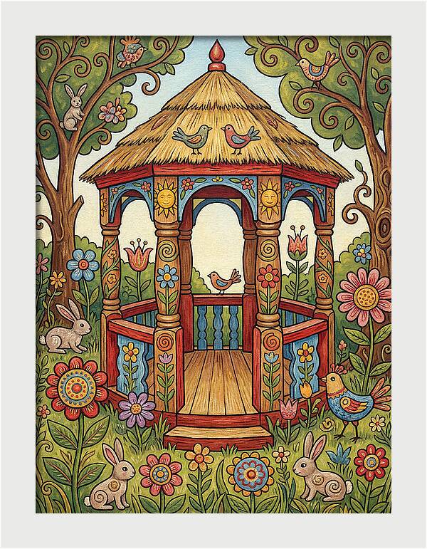 Garden Gazebo In Bloom