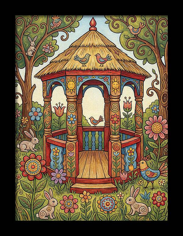 Garden Gazebo In Bloom