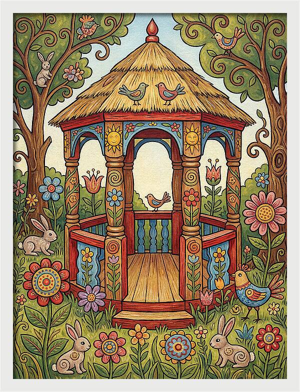 Garden Gazebo In Bloom
