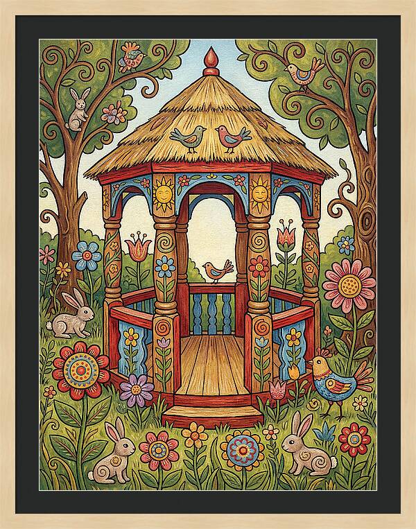 Garden Gazebo In Bloom