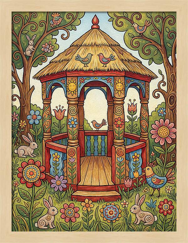 Garden Gazebo In Bloom