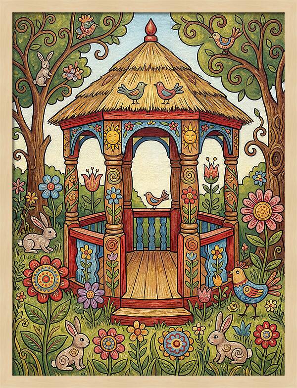Garden Gazebo In Bloom