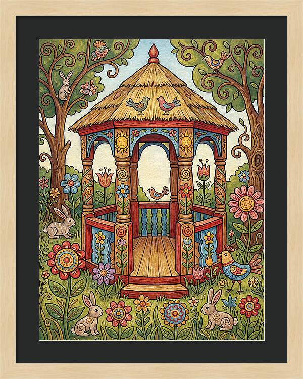 Garden Gazebo In Bloom