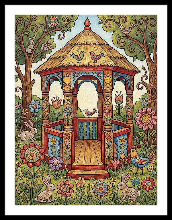 Garden Gazebo In Bloom