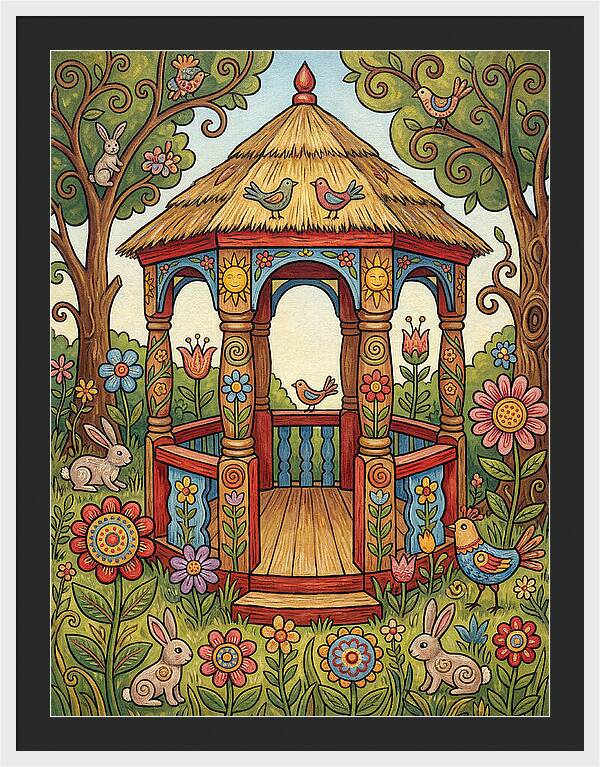 Garden Gazebo In Bloom