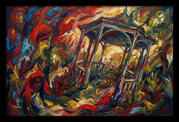 Garden Gazebo In Flames