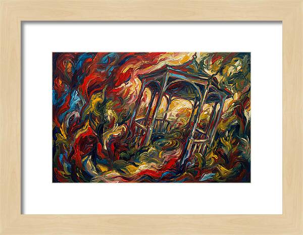 Garden Gazebo In Flames