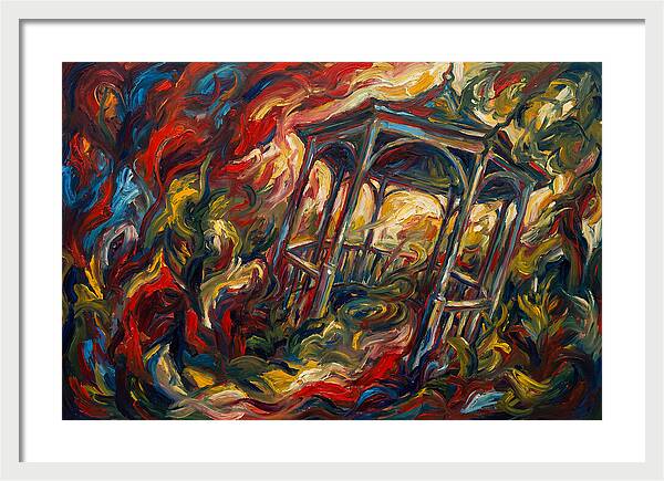 Garden Gazebo In Flames
